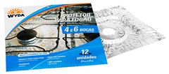 PROTETOR DE FOGAO 4 E 6 BOCAS, WYDA, CAIXA COM 20 PACOTES DE 12 UNIDADES