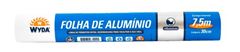 ROLO FOLHA DE ALUMINIO, WYDA, TAM 7,5MX30CM, CAIXA COM 25 UNIDADES
