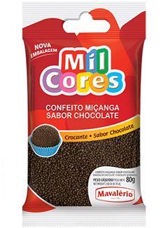 CONFEITO DE BRIGADEIRO, MAVALÉRIO, REDONDO, DE CHOCOLATE, 80G