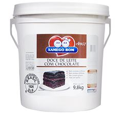 DOCE DE LEITE COM CHOCOLATE, XAMEGO BOM, BALDE 9,8KG