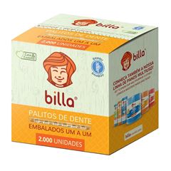 PALITO DE DENTE, SACHE, BILLA, EMBALADOS, CAIXA COM 2000 UNIDADES