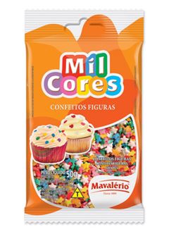 CONFEITOS FIGURINHAS ESTRELINHA MIL, MAVALÉRIO, MIL CORES, 50G