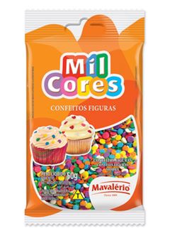 CONFEITOS FIGURAS, MAVALÉRIO, MIL CORES 50G