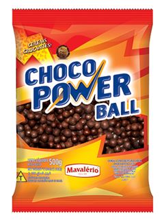 CEREAL DRAGEADO, MAVALÉRIO, SABOR CHOCOLATE, PACOTE DE 500G.