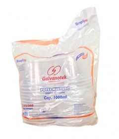  KIT, POTE COM TAMPA, GALVANOTEK (G-315), 1000ML, CAIXA COM 6 PACOTES DE 20 UNIDADES