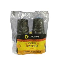 COPO COPOBRAS, 200ML, PRETO, CAIXA COM 20 PACOTES DE 50 UNIDADES