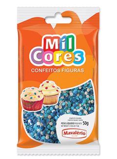 CONFEITOS FIGURINHAS FUNDO DO MAR MIL CORE 50G, MAVALÉRIO