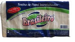 PAPEL TOALHA, BRASILEIRINHO, INTERFOLHADAS, HEXA, 100% CELULOSE