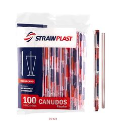CANUDO SACHÊ 8MM STRAWPLAST CAIXA COM 20 PACOTES DE 100 UNIDADES 