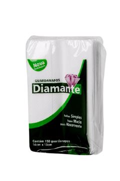 GUARDANAPO DIAMANTE 14X13 FARDO COM 20 PACOTES DE150 UNIDADES