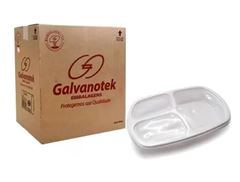 EMBALAGEM REFEIC?O COM 3 DIVISOES, 850ML, G-331, GALVANOTEK, CAIXA COM 100 UNIDADES