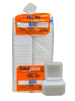 BANDJEJA DE ISOPOR, B1, TRL, TOTALPLAST, 150X150X18,  FARDO COM 400 UNIDADES