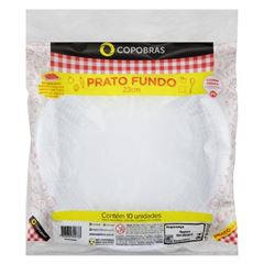 PRATO COPOBRAS, PRF-23, BRANCO, CAIXA COM 50 PACOTES DE 10 UNIDADES