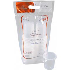 EMBALAGEM POTE REDONDO COM TAMPA 500ML, G-310/500ML, GALVANOTEK, CAIXA COM 12 PACOTES DE 25 UNIDADES