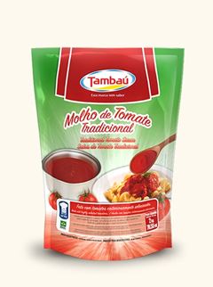 MOLHO DE TOMATE TAMBAÚ TRADICIONAL, PACOTE 2KG