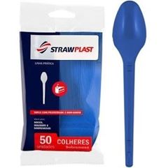 COLHER SOBOBREMESA AZUL ROYAL CAIXA COM 20 PACOTES DE 50 UNIDADES