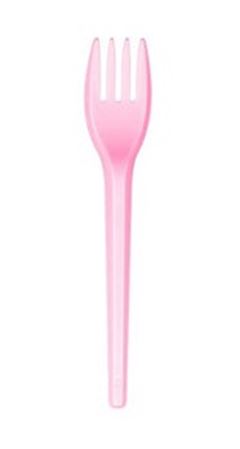 GARFO DE SOBREMESA ROSA, STRAWPLAST, CAIXA COM 20 PACOTES DE 50 UNIDADES