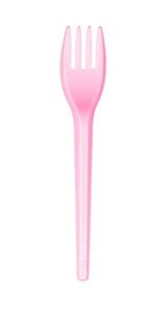 GARFO DE SOBREMESA ROSA, STRAWPLAST, CAIXA COM 20 PACOTES DE 50 UNIDADES