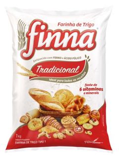 FARINHA TRIGO FINNA SEM FERMENTO FARDO COM 10 PACOTES DE 1KG