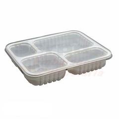 BANDEJA COM 4 DIVISÕES, FREEZER E MICROONDAS, 1225ML, G-324, GALVANOTEK, CAIXA COM 100
