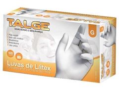 LUVA LATEX TALGE ”G” C/PÓ CX100UN