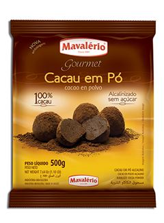 CACAU EM PÓ 100%, MALVALÉRIO, PACOTE 500G
