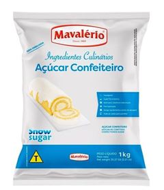 AÇÚCAR DE CONFEITEIRO SNOW SUGAR, MAVALÉRIO 1KG