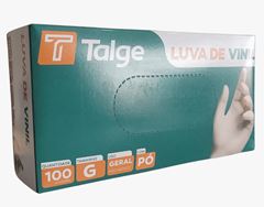LUVA VINIL TALGE C/PÓ ” G ” CX100UN