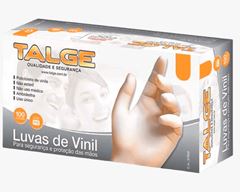LUVA VINIL TALGE S/PÓ ” M ” CX100UN