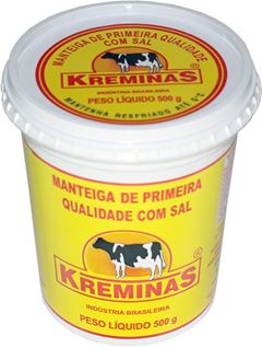 MANTEIGA KREMINAS COM SAL CAIXA COM 12 POTES DE 500G