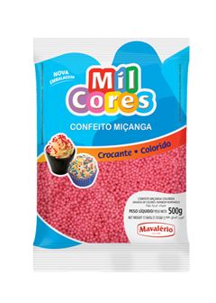 CONFEITO MIÇANGA N-0 ROSA PACOTE COM 500G 