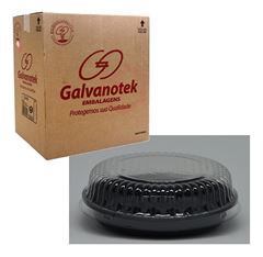 EMBALAGEM PARA BOLO, MINI TORTA E PUDIM GALVANOTEK G-35MB, PRETA CAIXA COM 100 UNIDADES
