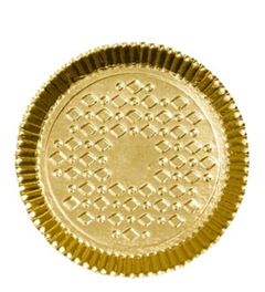 PRATO LAMINADO DOURADO NÚMERO 5 PACOTE COM 10 UNIDADES