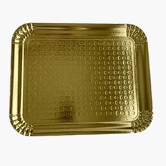 BANDEJA LAMINADA DOURADA NÚMER 7 PACOTE COM 10 UNIDADES