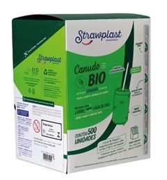 CANUDO BIODEGRÁDAVEL COMUM SACHÊ PAPEL 5MM, STRAWPLAST, CAIXA COM 500 UNIDADES