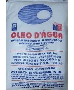 AÇÚCAR REFINADO GRANULADO OLHO D'AGUA, SACO 50KG