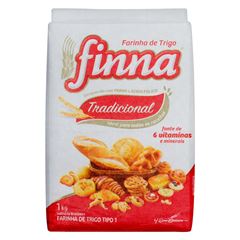 FARINHA TRIGO FINNA SEM FERMENTO, FARDO 10 PACOTES DE 1KG