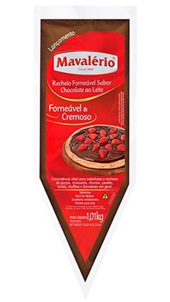 RECHEIO FORNEAVEL SABOR CHOCOLATE AO LEITE, MAVALERIO, 1,01KG