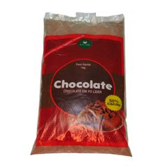 CHOCOLATE EM PO 50% CACAU, LIDER, PACOTE COM 1KG