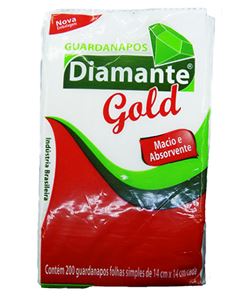 GUARDANAPO DIAMANTE GOLD 14X14 FARDO COM 20 PACOTES DE 200 UNIDADES