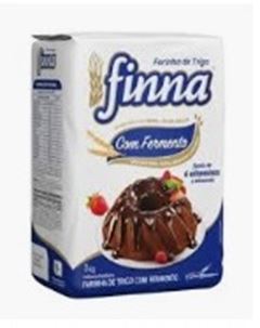 FARINHA TRIGO FINNA COM FERMENTO, EMBALAGEM DE PAPEL, FARDO COM 10 PACOTES DE 1KG