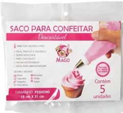 MAGO SACO PARA CONFEITAR DESCARTÁVEL, GRANDE, PACOTE COM 05 UNIDADES
