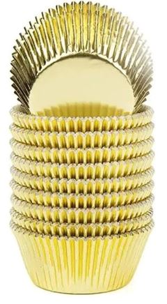 MAGO FORMA METALIZADA DE CUPCAKE, OURO Nº0 PACOTE COM 24 UNIDADES