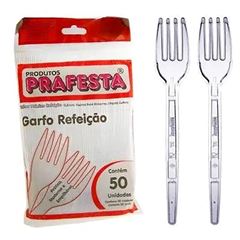 GARFO PARA REFEICAO, PREMIUM, CRISTAL, PRAFESTA, CAIXA COM 20 PACOTES DE 50 UNIDADES