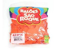 BALAO SAO ROQUE 6,5 LARANJA LISO PACOTE COM 50 UNIDADES