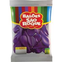 BALAO SAO ROQUE 6,5, ROXO, LISO, PACOTE COM 50 UNIDADES