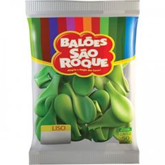 BALAO SAO ROQUE 6,5, VERDE CLARO,  PACOTE COM 50 UNIDADES