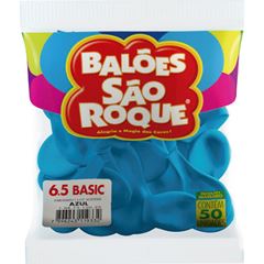 BALAO SAO ROQUE, 6,5, AZUL CLARO, PACOTE COM 50 UNIDADES
