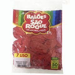 BALAO SAO ROQUE, NUMERO 7, VERMELHO QUENTE, PACOTE COM 50 UNIDADES