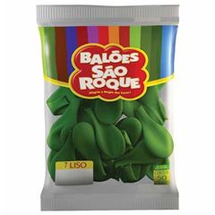 BALAO SAO ROQUE, NUMERO 7, VERDE BANDEIRA, PACOTE COM 50 UNIDADES